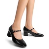 image:imageDREAM PAIRS Womens Mary Jane Shoes Chunky Block Short Heels 217 Closed Round Toe Vintage Wedding Shoes Comfort Dress Pump Shoes for Daily LifeBlack