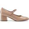 image:imageDREAM PAIRS Womens Mary Jane Shoes Chunky Block Short Heels 217 Closed Round Toe Vintage Wedding Shoes Comfort Dress Pump Shoes for Daily LifeNude