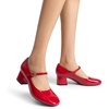 image:imageDREAM PAIRS Womens Mary Jane Shoes Chunky Block Short Heels 217 Closed Round Toe Vintage Wedding Shoes Comfort Dress Pump Shoes for Daily LifeRed