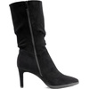 image:imageDREAM PAIRS Womens Mid Calf Boots High Heels Pointed Toe Zip Fashion Dressy BootBlacksuede