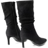 image:imageDREAM PAIRS Womens Mid Calf Boots High Heels Pointed Toe Zip Fashion Dressy BootBlacksuede
