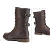 image:imageDREAM PAIRS Womens Mid Calf Builtin Wallet Pocket Lace up Military Combat BootsBrown