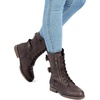 image:imageDREAM PAIRS Womens Mid Calf Builtin Wallet Pocket Lace up Military Combat BootsBrown