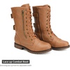 image:imageDREAM PAIRS Womens Mid Calf Builtin Wallet Pocket Lace up Military Combat BootsCamel