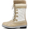 image:imageDREAM PAIRS Womens MidCalf Waterproof Winter Snow BootsBeigeWhite