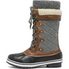 image:imageDREAM PAIRS Womens MidCalf Waterproof Winter Snow BootsBlackGrey