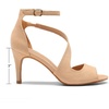 image:imageDREAM PAIRS Womens NILE Strappy Stiletto Heels Open Toe Ankle Strap Dress SandalsNude