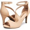 image:imageDREAM PAIRS Womens NILE Strappy Stiletto Heels Open Toe Ankle Strap Dress SandalsNudenubuck