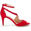 image:imageDREAM PAIRS Womens NILE Strappy Stiletto Heels Open Toe Ankle Strap Dress SandalsRed
