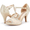 image:imageDREAM PAIRS Womens Open Toe Kitten Heel SandalsGold