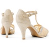 image:imageDREAM PAIRS Womens Open Toe Kitten Heel SandalsGold