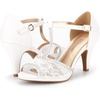 image:imageDREAM PAIRS Womens Open Toe Kitten Heel SandalsWhite