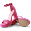 image:imageDREAM PAIRS Womens Platform Chunky High Heeled Sandals Open Toe Block Heels Ankle Strap Dress Shoes for Wedding Party EveningHot Pink