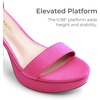 image:imageDREAM PAIRS Womens Platform Chunky High Heeled Sandals Open Toe Block Heels Ankle Strap Dress Shoes for Wedding Party EveningHot Pink