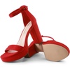 image:imageDREAM PAIRS Womens Platform Chunky High Heeled Sandals Open Toe Block Heels Ankle Strap Dress Shoes for Wedding Party EveningRed