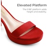 image:imageDREAM PAIRS Womens Platform Chunky High Heeled Sandals Open Toe Block Heels Ankle Strap Dress Shoes for Wedding Party EveningRed