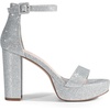 image:imageDREAM PAIRS Womens Platform Chunky High Heeled Sandals Open Toe Block Heels Ankle Strap Dress Shoes for Wedding Party EveningSilverglitter