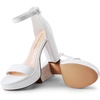 image:imageDREAM PAIRS Womens Platform Chunky High Heeled Sandals Open Toe Block Heels Ankle Strap Dress Shoes for Wedding Party EveningWhite