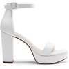image:imageDREAM PAIRS Womens Platform Chunky High Heeled Sandals Open Toe Block Heels Ankle Strap Dress Shoes for Wedding Party EveningWhite
