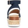 image:imageDREAM PAIRS Womens Platform Espadrilles Casual Ankle Strap Wedge Sandals Comfortable Dressy Summer ShoesNavysuede