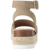 image:imageDREAM PAIRS Womens Platform Espadrilles Casual Ankle Strap Wedge Sandals Comfortable Dressy Summer ShoesTaupenubuck