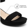 image:imageDREAM PAIRS Womens Platform Heels Block Chunky Open Toe Ankle Strap Heel Fashion Wedding Party Dress Sandals ShoesBlacksuede