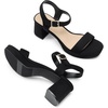 image:imageDREAM PAIRS Womens Platform Heels Block Chunky Open Toe Ankle Strap Heel Fashion Wedding Party Dress Sandals ShoesBlacksuede