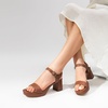image:imageDREAM PAIRS Womens Platform Heels Block Chunky Open Toe Ankle Strap Heel Fashion Wedding Party Dress Sandals ShoesBrown
