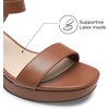 image:imageDREAM PAIRS Womens Platform Heels Block Chunky Open Toe Ankle Strap Heel Fashion Wedding Party Dress Sandals ShoesBrown