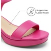 image:imageDREAM PAIRS Womens Platform Heels Block Chunky Open Toe Ankle Strap Heel Fashion Wedding Party Dress Sandals ShoesHot Pink