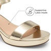 image:imageDREAM PAIRS Womens Platform Heels Block Chunky Open Toe Ankle Strap Heel Fashion Wedding Party Dress Sandals ShoesLight Gold