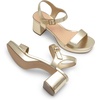 image:imageDREAM PAIRS Womens Platform Heels Block Chunky Open Toe Ankle Strap Heel Fashion Wedding Party Dress Sandals ShoesLight Gold
