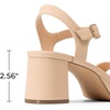 image:imageDREAM PAIRS Womens Platform Heels Block Chunky Open Toe Ankle Strap Heel Fashion Wedding Party Dress Sandals ShoesNudenubuck