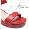 image:imageDREAM PAIRS Womens Platform Heels Block Chunky Open Toe Ankle Strap Heel Fashion Wedding Party Dress Sandals ShoesRed