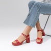 image:imageDREAM PAIRS Womens Platform Heels Block Chunky Open Toe Ankle Strap Heel Fashion Wedding Party Dress Sandals ShoesRed