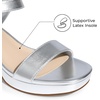 image:imageDREAM PAIRS Womens Platform Heels Block Chunky Open Toe Ankle Strap Heel Fashion Wedding Party Dress Sandals ShoesSilver