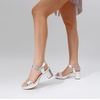 image:imageDREAM PAIRS Womens Platform Heels Block Chunky Open Toe Ankle Strap Heel Fashion Wedding Party Dress Sandals ShoesSilver