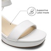 image:imageDREAM PAIRS Womens Platform Heels Block Chunky Open Toe Ankle Strap Heel Fashion Wedding Party Dress Sandals ShoesWhite
