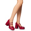 image:imageDREAM PAIRS Womens Platform Mary Jane High Chunky Closed Toe Heels Block Square Toe Double Strap Dress Pumps Fashion Party Y2K ShoesRedpat