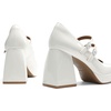 image:imageDREAM PAIRS Womens Platform Mary Jane High Chunky Closed Toe Heels Block Square Toe Double Strap Dress Pumps Fashion Party Y2K ShoesWhitepat