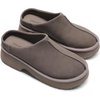 image:imageDREAM PAIRS Womens Platform Mules Faux Suede Slip on Memory Foam NonSlip Lightweight Closed Toe Clogs Slippers ShoesTaupe