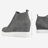 image:imageDREAM PAIRS Womens Platform Wedge Sneakers Ankle BootiesGrey
