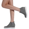 image:imageDREAM PAIRS Womens Platform Wedge Sneakers Ankle BootiesGrey
