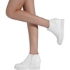 image:imageDREAM PAIRS Womens Platform Wedge Sneakers Ankle BootiesWhite