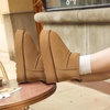 image:imageDREAM PAIRS Womens Platform Winter Snow Boots Genuine Suede Water Resistant Mini Ankle Boots Stable Lightweight Booties AntiSlip with Memory Foam Outdoor FuzzyChestnut