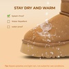 image:imageDREAM PAIRS Womens Platform Winter Snow Boots Genuine Suede Water Resistant Mini Ankle Boots Stable Lightweight Booties AntiSlip with Memory Foam Outdoor FuzzyChestnut
