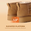 image:imageDREAM PAIRS Womens Platform Winter Snow Boots Genuine Suede Water Resistant Mini Ankle Boots Stable Lightweight Booties AntiSlip with Memory Foam Outdoor FuzzyChestnut