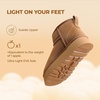 image:imageDREAM PAIRS Womens Platform Winter Snow Boots Genuine Suede Water Resistant Mini Ankle Boots Stable Lightweight Booties AntiSlip with Memory Foam Outdoor FuzzyChestnut