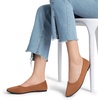 image:imageDREAM PAIRS Womens Pointed Toe Flats Comfortable Flexible Cushioned Slip On Business Work Office Casual Suede Ballet Flats Dress ShoesBrown