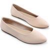 image:imageDREAM PAIRS Womens Pointed Toe Flats Comfortable Flexible Cushioned Slip On Business Work Office Casual Suede Ballet Flats Dress ShoesNude